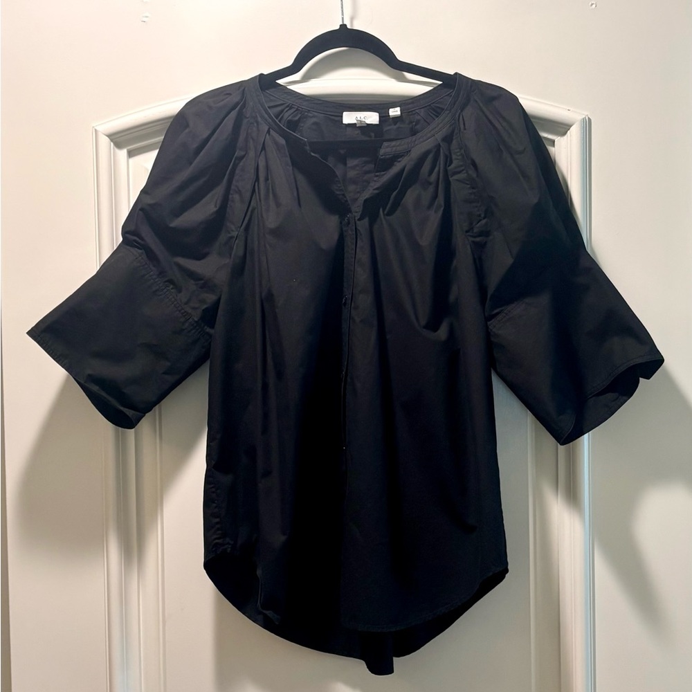 A.L.C. Black Puff Sleeve Blouse